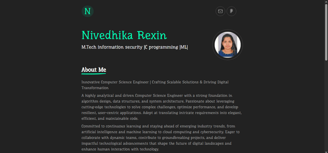Nivedhika Rexin EnteProfile