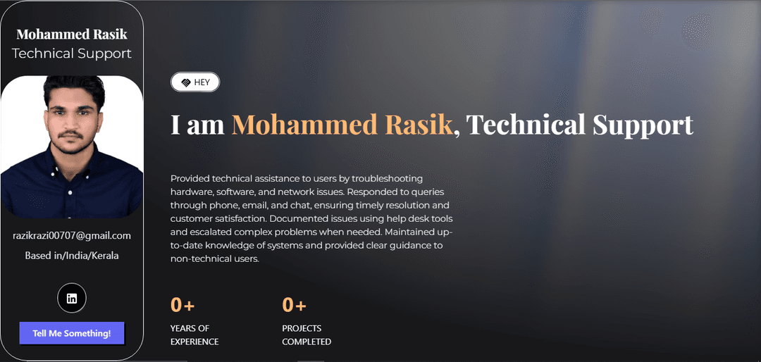 Mohammed Rasik EnteProfile